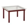 HAY Kofi Table 60 X 60 Cm, Barn Red Lacquered Oak -reeded Glass -Finnishdesignshop HA941723 Kofi 60x60 clear reeded glass tabletop barn red wb lacquer oak frame EE