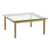 HAY Kofi Table 80 X 80 Cm, Lacquered Oak - Clear Glass -Finnishdesignshop HA941727 Kofi 80x80 clear glass tabletop wb lacquer oak frame EE