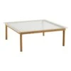 HAY Kofi Table 100 X 100 Cm, Lacquered Oak - Reeded Glass