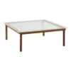 HAY Kofi Table 100 X 100 Cm, Lacquered Walnut - Reeded Glass 1 HAY Kofi Table 100 X 100 Cm, Lacquered Walnut - Reeded Glass -Finnishdesignshop HA941761 Kofi 100x100 clear reeded glass tabletop wb lacquer walnut frame EE
