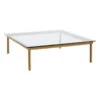 HAY Kofi Table 120 X 120 Cm, Lacquered Oak - Clear Glass