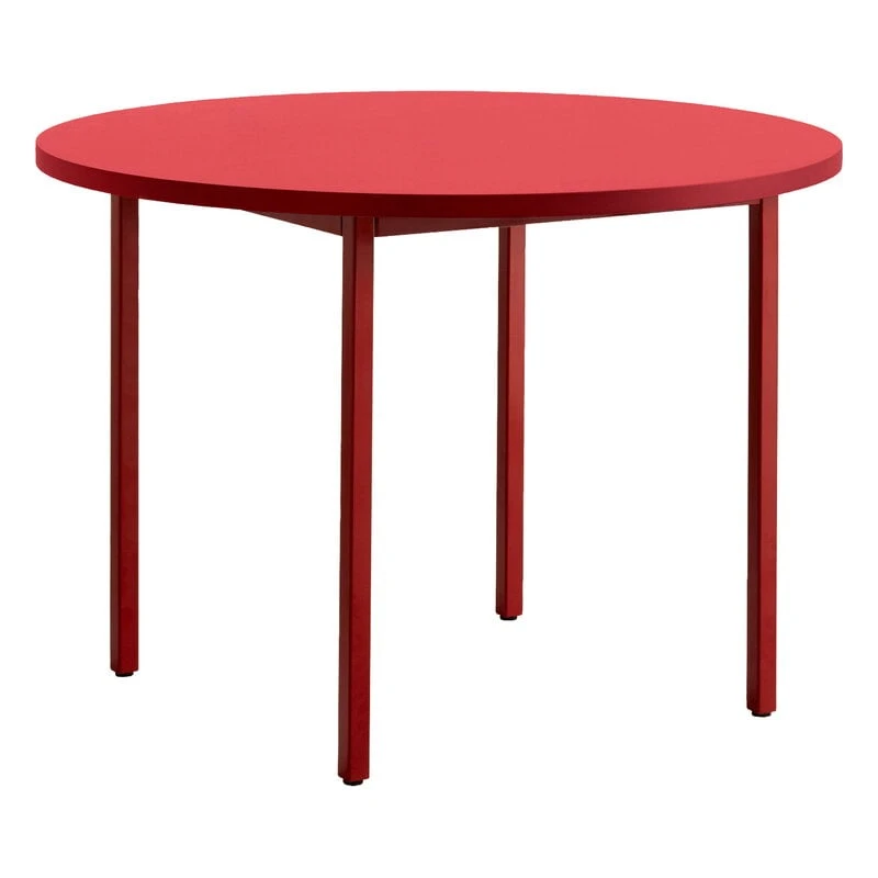 HAY Two-Colour Table, 105 Cm, Maroon Red - Red 3 HAY Two-Colour Table, 105 Cm, Maroon Red - Red