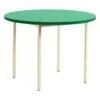 HAY Two-Colour Table, 105 Cm, Ivory - Green Mint -Finnishdesignshop HA942021 Two Colour Dia105 green wb lacquer valchromat tabletop ivory powder coated steel EE
