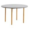 HAY Two-Colour Table, 120 Cm, Ochre - Light Grey 1 HAY Two-Colour Table, 120 Cm, Ochre - Light Grey -Finnishdesignshop HA942023 Two Colour Dia120 light grey wb lacquer valchromat tabletop ochre powder coated steel EE