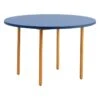 HAY Two-Colour Table, 120 Cm, Ochre - Blue -Finnishdesignshop HA942025 Two Colour Dia120 blue wb lacquer valchromat tabletop ochre powder coated steel EE