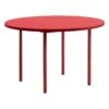 HAY Two-Colour Table, 120 Cm, Maroon Red - Red -Finnishdesignshop HA942031 Two Colour Dia120 red wb lacquer valchromat tabletop maroon red powder coated steel EE