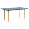 HAY Two-Colour Table, 160 X 82 Cm, Ochre - Blue -Finnishdesignshop HA942037 Two Colour L160xW82 blue wb lacquer valchromat tabletop ochre powder coated steel EE
