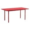 HAY Two-Colour Table 160 X 82 Cm, Maroon Red - Red -Finnishdesignshop HA942043 Two Colour L160xW82 red wb lacquer valchromat tabletop maroon red powder coated steel EE