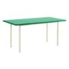 HAY Two-Colour Table, 160 X 82 Cm, Ivory - Green Mint -Finnishdesignshop HA942045 Two Colour L160xW82 green wb lacquer valchromat tabletop ivory powder coated steel EE