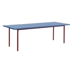 HAY Two-Colour Table, 240 X 90 Cm, Maroon Red - Blue