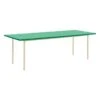 HAY Two-Colour Table, 240 X 90 Cm, Ivory - Green Mint -Finnishdesignshop HA942069 Two Colour L240xW90 green wb lacquer valchromat tabletop ivory powder coated steel EE
