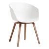 HAY About A Chair AAC22, Lacquered Walnut - White -Finnishdesignshop HA943401 AAC 22 white shell wb lacquer walnut base