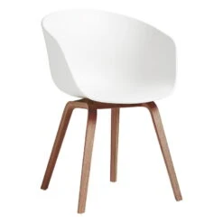 HAY About A Chair AAC22, Lacquered Walnut - White
