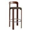 HAY Rey Bar Chair, 75 Cm, Umber Brown - Brown Steelcut Trio 376 -Finnishdesignshop HA945385 Rey Bar Stool H75 Steelcut Trio 376 umber brown wb lacquer beech base
