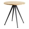 HAY Pyramid Café Table 21, 70 Cm, Black - Clear Lacquered Oak -Finnishdesignshop HAPYR CT21 R70 BL CLO black clear lac oak EE