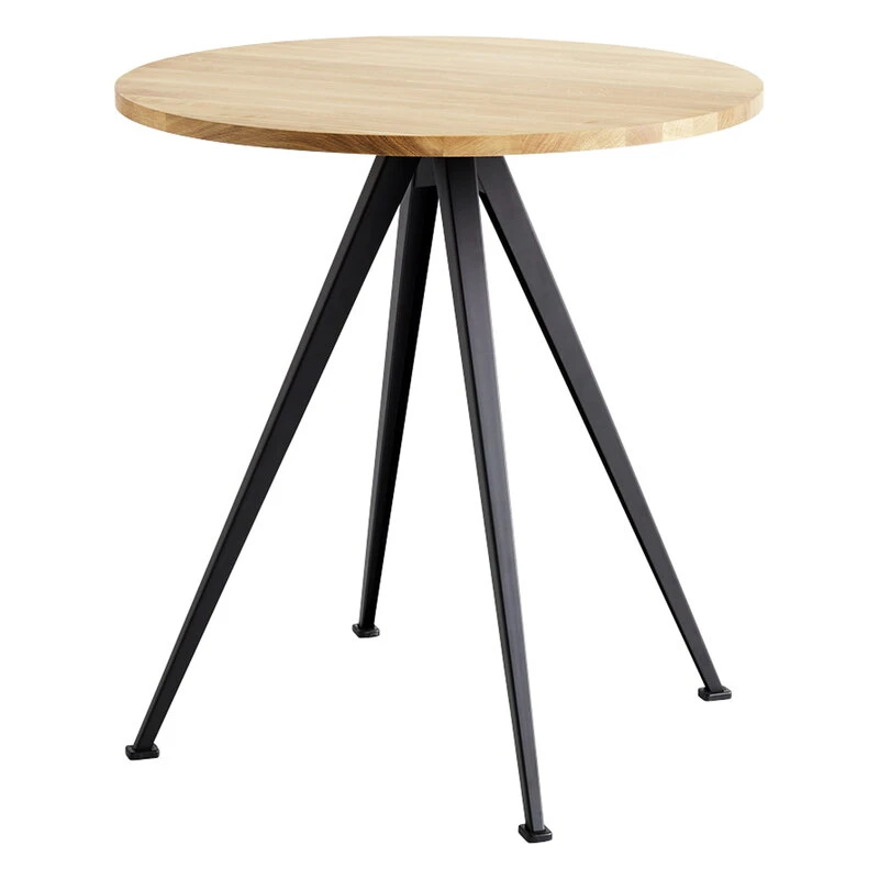 HAY Pyramid Café Table 21, 70 Cm, Black - Clear Lacquered Oak 3 HAY Pyramid Café Table 21, 70 Cm, Black - Clear Lacquered Oak