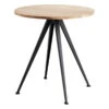 HAY Pyramid Café Table 21, 70 Cm, Black - Matt Lacquered Oak -Finnishdesignshop HAPYR CT21 R70 BL MLO black matt lac oak EE