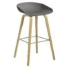 HAY About A Stool AAS32, 75 Cm, Lacquered Oak - Grey