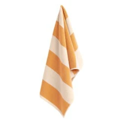 HAY Frotté Stripe Hand Towel, Warm Yellow