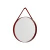HAY Strap Mirror, No 2, Small, Red -Finnishdesignshop HAY AC456 A606 AB27 Strap Mirror No 2 dia50 red