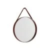 HAY Strap Mirror, No 2, Small, Dark Brown -Finnishdesignshop HAY AC456 A606 AC65 Strap Mirror No 2 dia50 dark brown