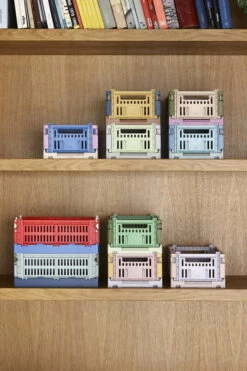 HAY Colour Crate Mix, S, Recycled Plastic, Red -Finnishdesignshop HAY Colour Crate Mix family 02
