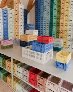 HAY Colour Crate, L, Recycled Plastic, Mint -Finnishdesignshop HAY Colour Crate family 03 8