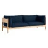 HAY Arbour 3-seater, Flamiber Dark Blue - Oiled Waxed Oak -Finnishdesignshop HAY HA936939 671 Arbour 3 seater Flamiber Dark blue EE