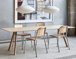 HAY Nelson Saucer Bubble Pendant, M -Finnishdesignshop Halftime chromed base matt lacquered oak CPH30 matt lacquered oak Bubble Lamp Saucer M