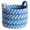 HAY Bead Basket With Handles, 40 Cm, Blue Dash -Finnishdesignshop Hay20 Kori1 SM