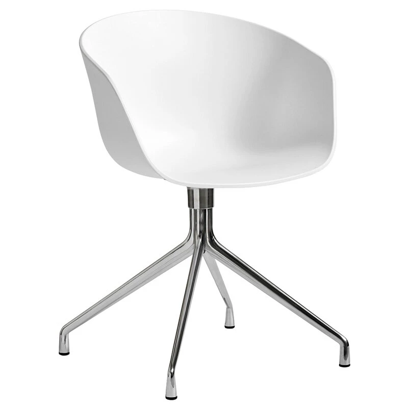 HAY About A Chair AAC20, Polished Aluminium - White 3 HAY About A Chair AAC20, Polished Aluminium - White