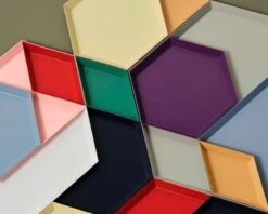 HAY Kaleido Tray S, Dusty Yellow -Finnishdesignshop Kaleido XS pine green red butterscotch Kaleido S purple dusty yellow Kaleido L white Kaleido XL grey dark blue 6
