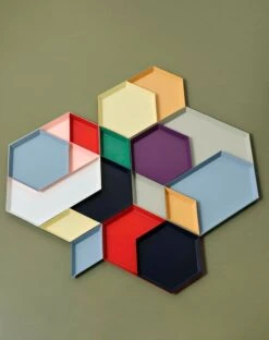 HAY Kaleido Tray S, Dusty Yellow -Finnishdesignshop Kaleido family 6