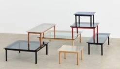 HAY Kofi Table 140 X 50 Cm, Black Lacquered Oak - Grey Glass -Finnishdesignshop Kofi family 6