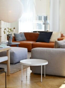 HAY Tulou Coffee Table 55 Cm, Off White -Finnishdesignshop Mags Soft Low Armrest Silk SIL0250 Mags Soft Low Armrest Linara 443 Mags Soft Ottoman Linara 443 Rice Paper Shade Tree Trunk white Tulou Coffee Table white