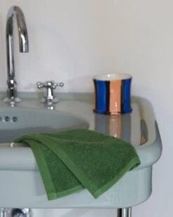 HAY Mono Wash Cloth, Matcha -Finnishdesignshop Mono Wash Cloth matcha Stripe Scented Candle mint leaf