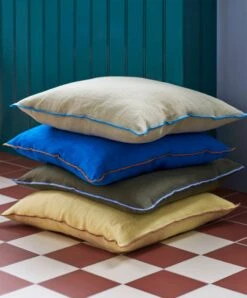 HAY Outline Cushion, 50 X 50 Cm, Grey Blue -Finnishdesignshop Outline Cushion vivid blue lemon sorbet grey blue moss 1