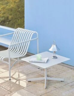 HAY Mousqueton Portable Table Lamp, Brushed Stainless Steel 11 HAY Mousqueton Portable Table Lamp, Brushed Stainless Steel -Finnishdesignshop Palissade Lounge Chair Low sky grey Neu Low Table L60xW60xH40 sky grey powder coated steel Mousqueton Portable brushed stainless steel 01role