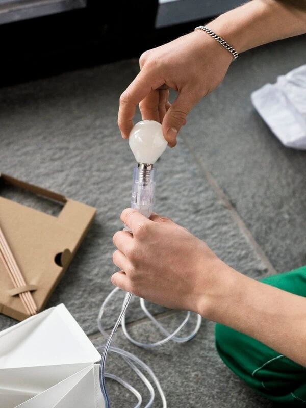 HAY Paper Cube Table Lamp, White 6 HAY Paper Cube Table Lamp, White - Image 4