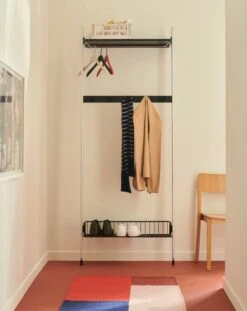 HAY Ethan Cook Flat Works Rug, 80 X 250 Cm, Double Stack -Finnishdesignshop Pier System 1041 PS black powder coated steel clear anodised profiles Pastis Chair wb lacquered oak Ethan Cook Flat Works wave