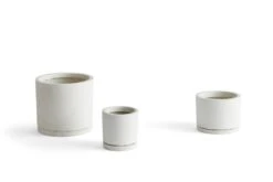 HAY Plant Pot With Saucer, L, White 5 HAY Plant Pot With Saucer, L, White -Finnishdesignshop Plant Pot with Saucer white family 1