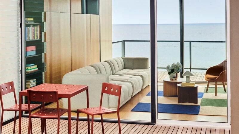 HAY Slit Wood Table, 45 Cm, Lacquered Walnut - Image 3