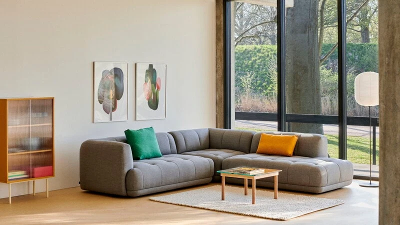 HAY Common Floor Lamp Base, Summit Grey - Grey Terrazzo - Image 6