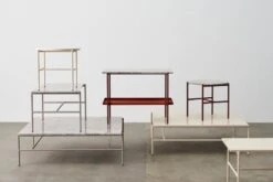 HAY Rebar Side Table, 75 X 44 Cm, Fossil Grey - Grey Marble -Finnishdesignshop Rebar Coffee Table family