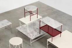 HAY Rebar Side Table, 75 X 44 Cm, Fossil Grey - Grey Marble -Finnishdesignshop Rebar Coffee Table family 02 1