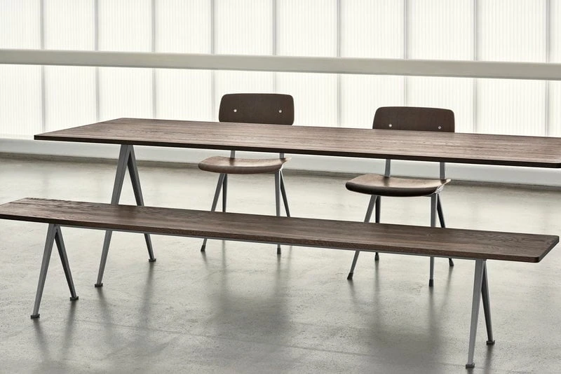 HAY Pyramid Table 02, Beige - Smoked Oak 4 HAY Pyramid Table 02, Beige - Smoked Oak - Image 2