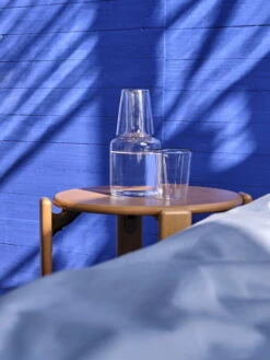 HAY Rim Drinking Glass, 2 Pcs, Clear - Black Rim -Finnishdesignshop Rim Carafe clear with black rim Rim Glass set of 2 clear with black rim Rey Stool golden wb lacquered beech