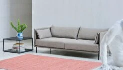 HAY Silhouette Sofa 3-seater, Ruskin 33/Sense Black - Black Steel 7 HAY Silhouette Sofa 3-seater, Ruskin 33/Sense Black - Black Steel -Finnishdesignshop Silhouette 3 seater low Ruskin 33 Moire Kelim coral Eiffel Coffee Table Square