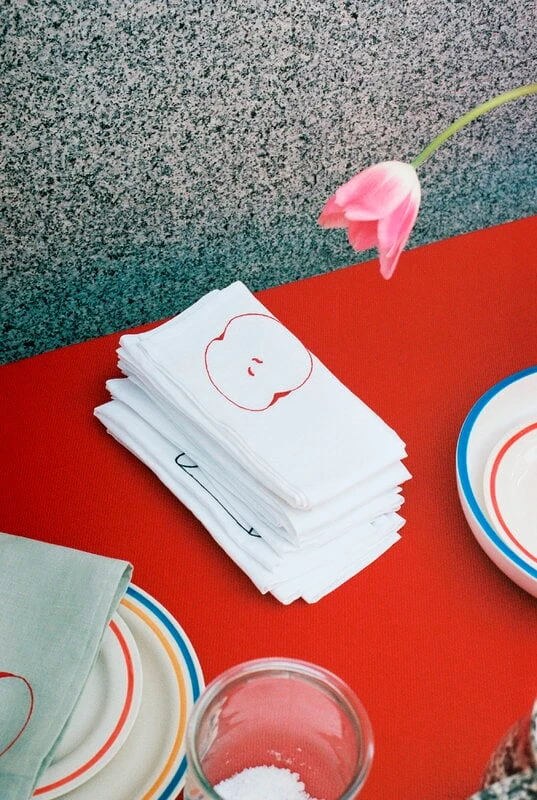 HAY Sobremesa Napkin, 4 Pcs, White 5 HAY Sobremesa Napkin, 4 Pcs, White - Image 3