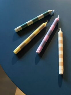 HAY Stripe Candle, 4 Pcs, Douce -Finnishdesignshop Stripe Candle douce